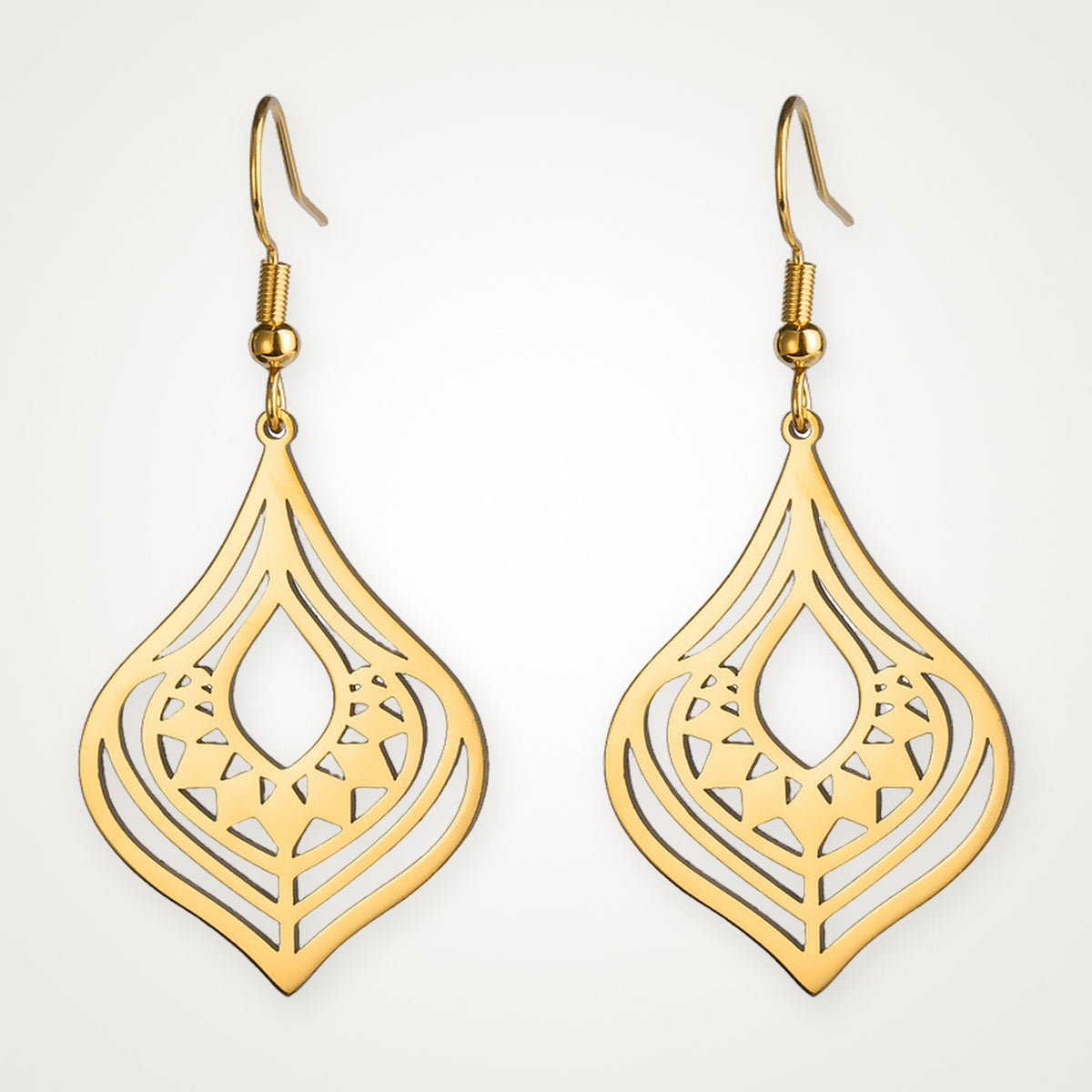 Aretes Gota en capas dorados
