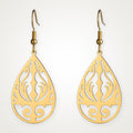 Aretes Gota ornamental dorados