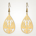 Aretes Gota ornamental dorados
