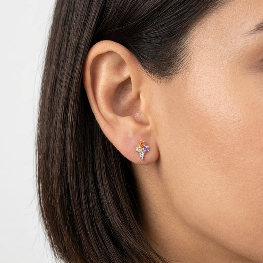 Aretes Helado con Zirconia