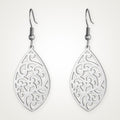 Aretes Hoja de filigrana plateados