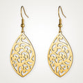 Aretes Hoja de filigrana dorados