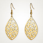 Aretes Hoja de filigrana dorados
