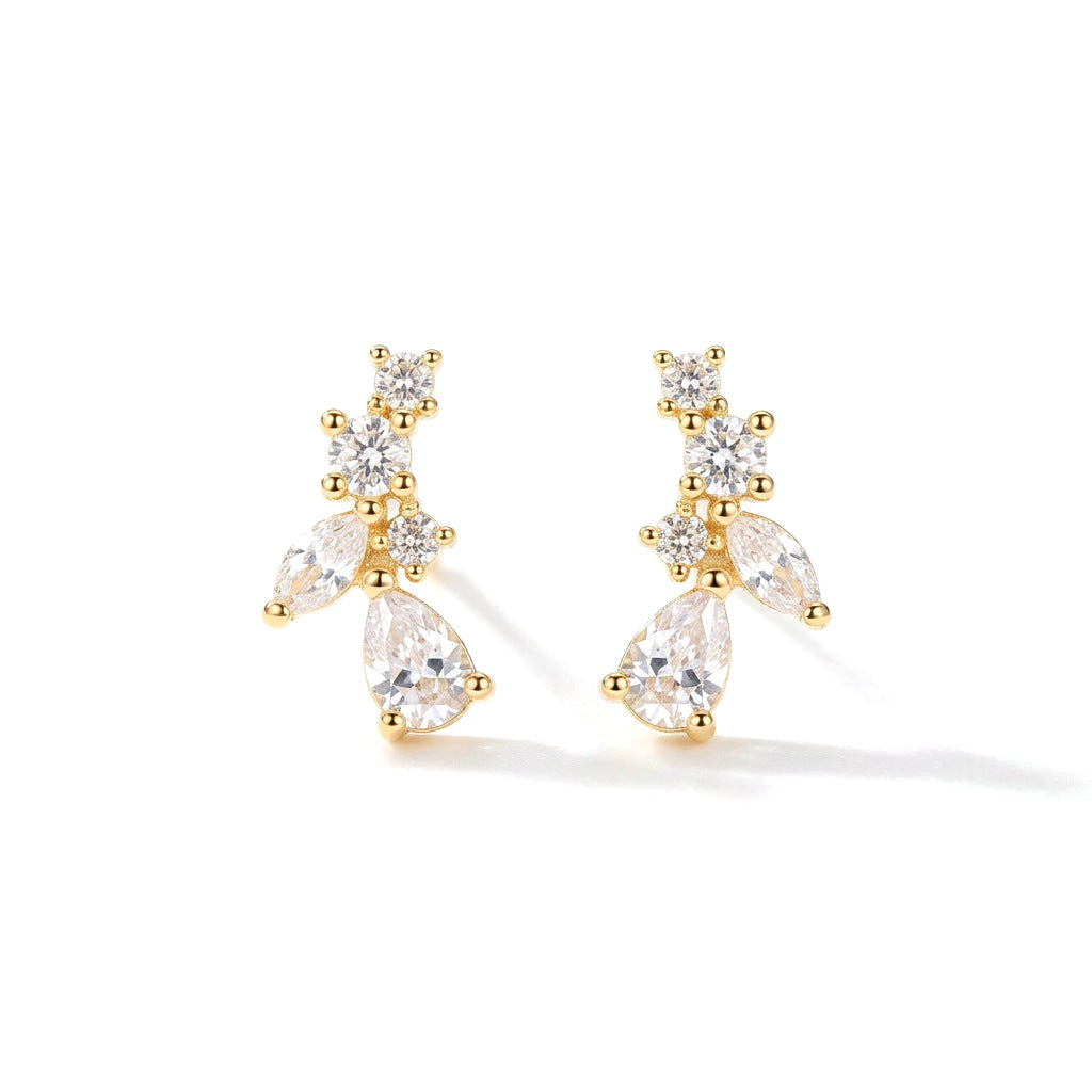 Aretes Hojas Brillantes