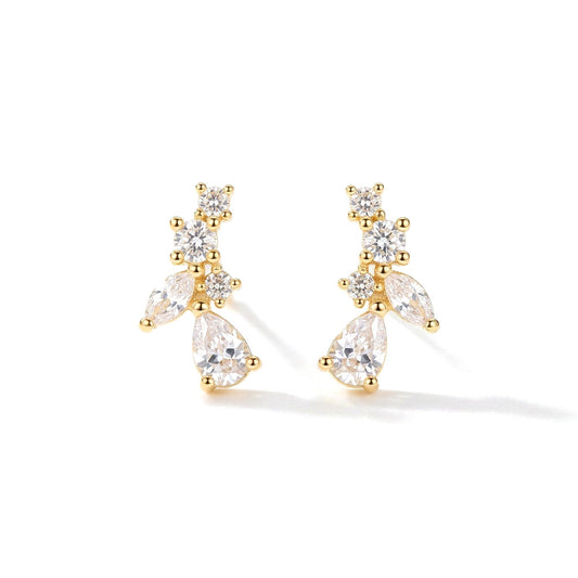 Aretes Hojas Brillantes