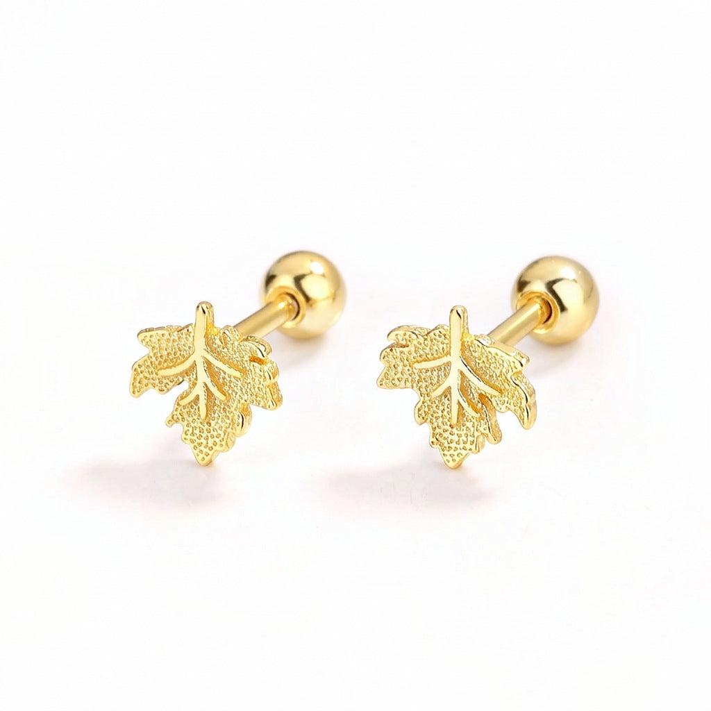Aretes Hojas de Ginkgo y Maple