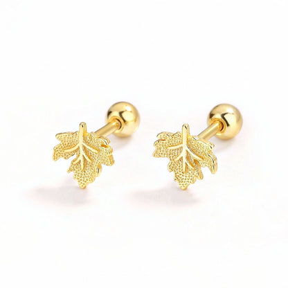 Aretes Hojas de Ginkgo y Maple
