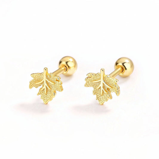 Aretes Hojas de Ginkgo y Maple