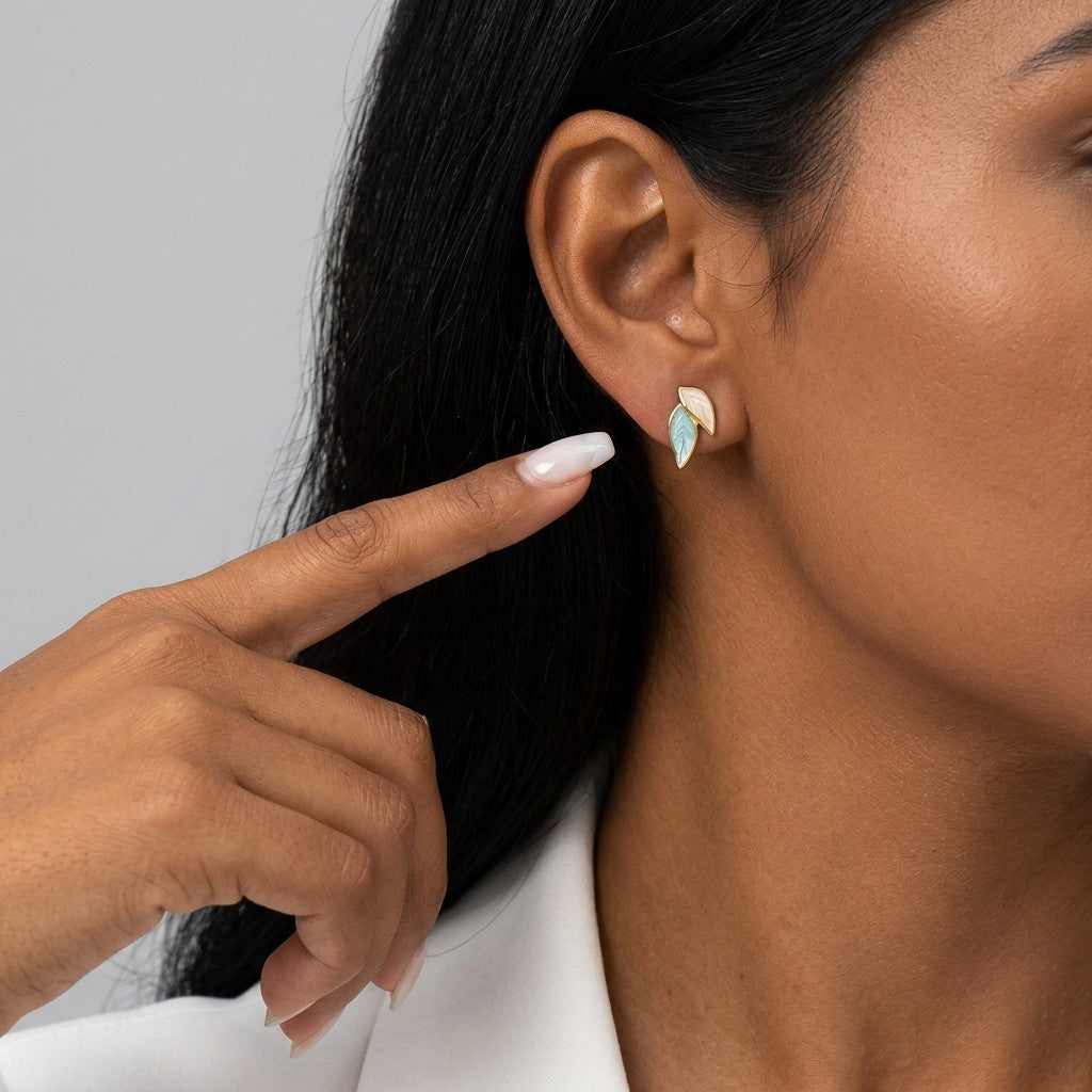 Aretes Hojas Delicadas