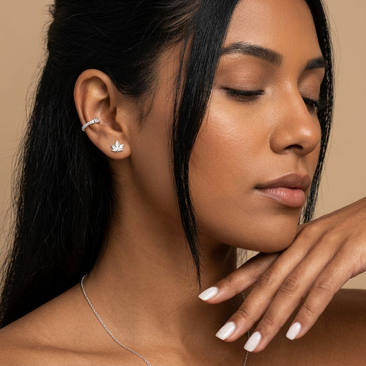 Aretes Hojas Minimalistas