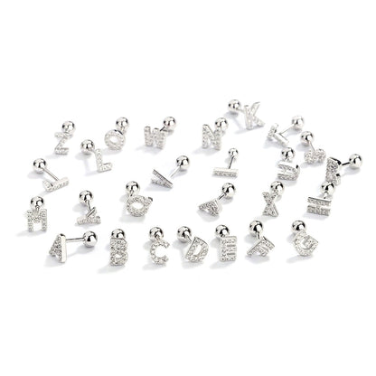 Aretes Inicial con Zirconias de Rosca