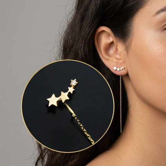 Aretes Largos Corazón Liso 6.5 cm