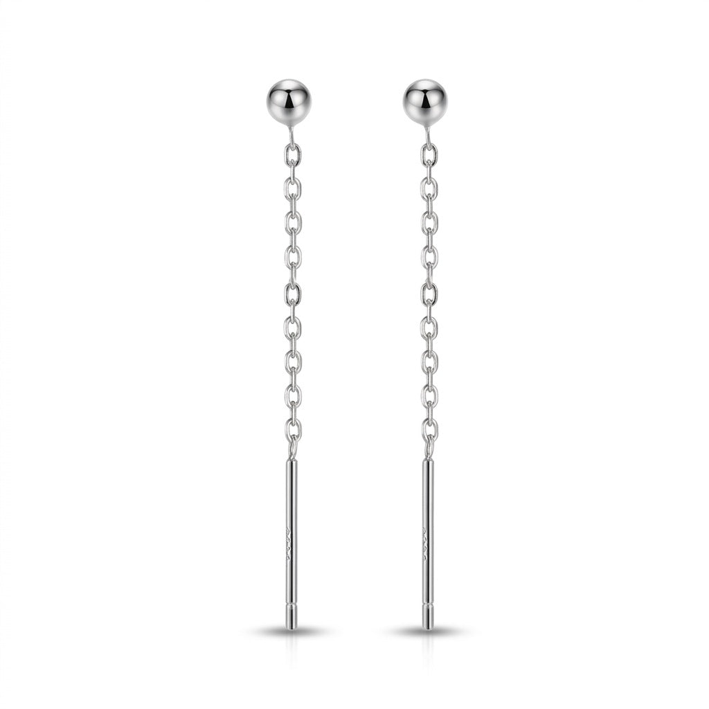 Aretes Largos de Cadena Fina