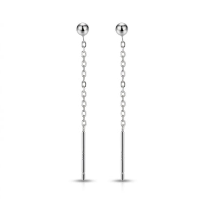 Aretes Largos de Cadena Fina