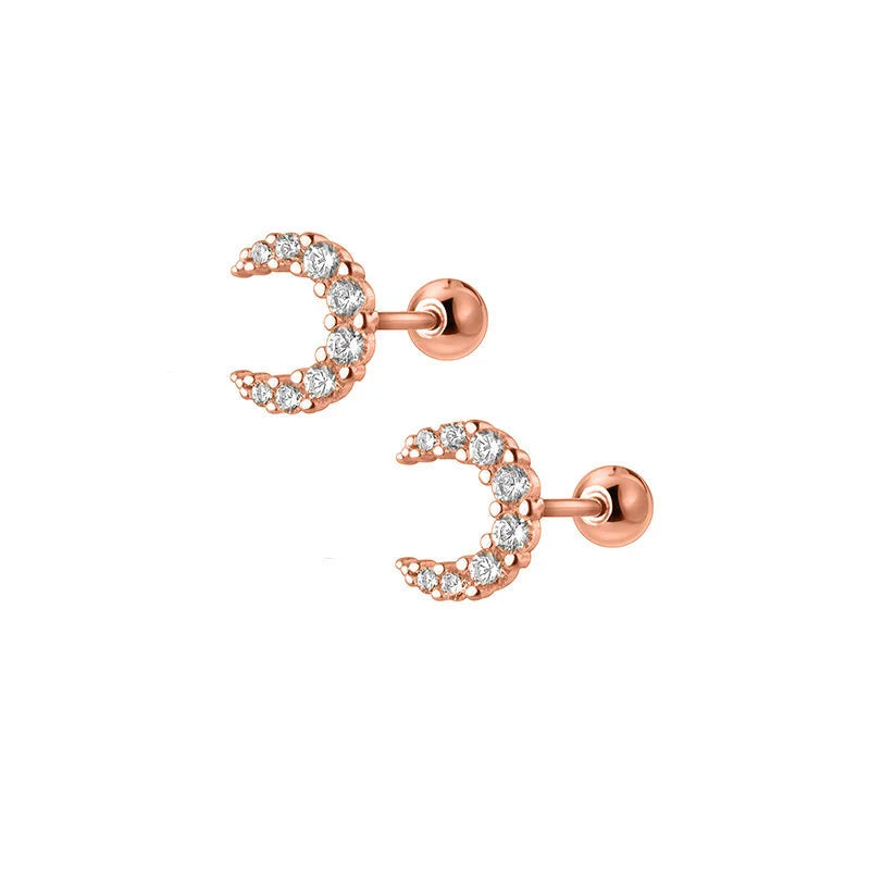 Aretes Luna Brillante