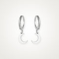 Aretes Luna plateados