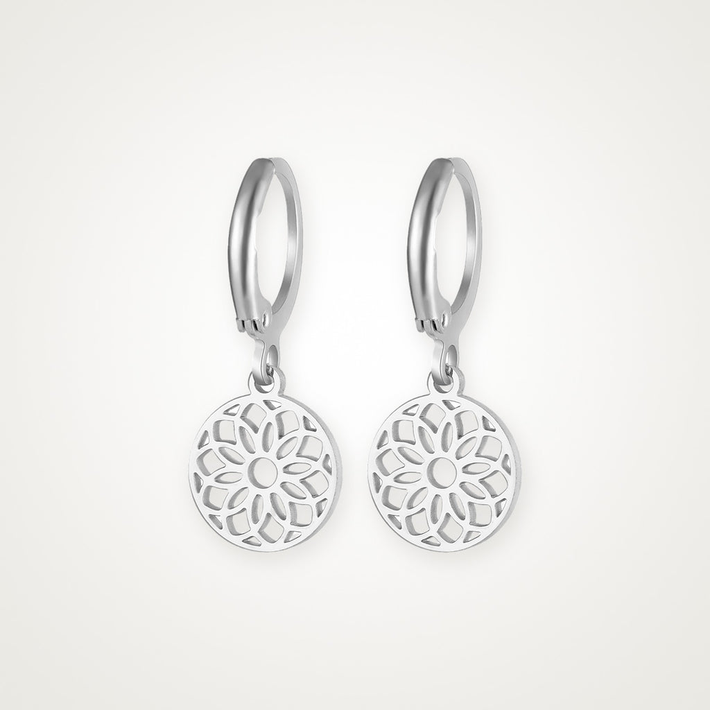 Aretes Mandala plateados