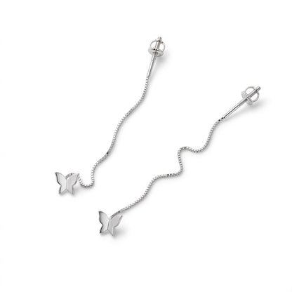 Aretes Mariposa con Cadena Veneciana