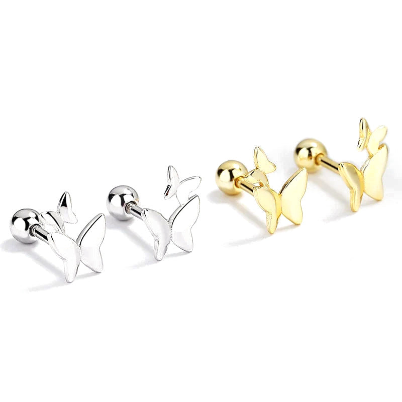 Aretes Mariposa con Rosca