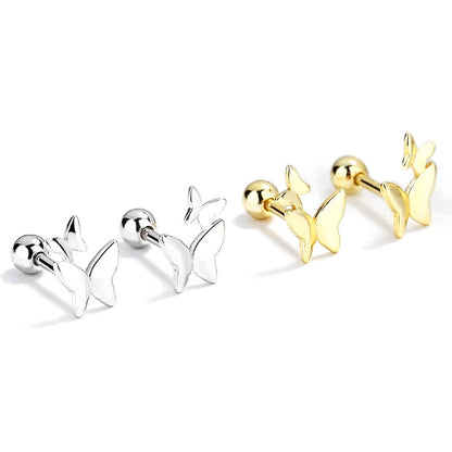 Aretes Mariposa con Rosca