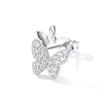 Aretes Mariposa con Zirconias en Dos Modelos