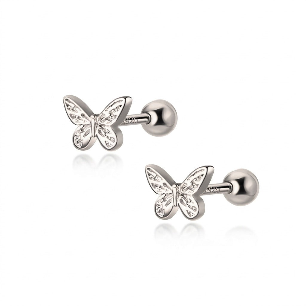 Aretes Mariposa de Rosca