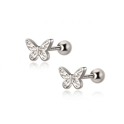 Aretes Mariposa de Rosca