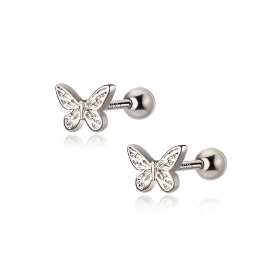Aretes Mariposa de Rosca