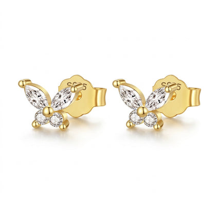 Aretes Mariposa Delicada con Zirconias