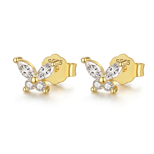 Aretes Mariposa Delicada con Zirconias