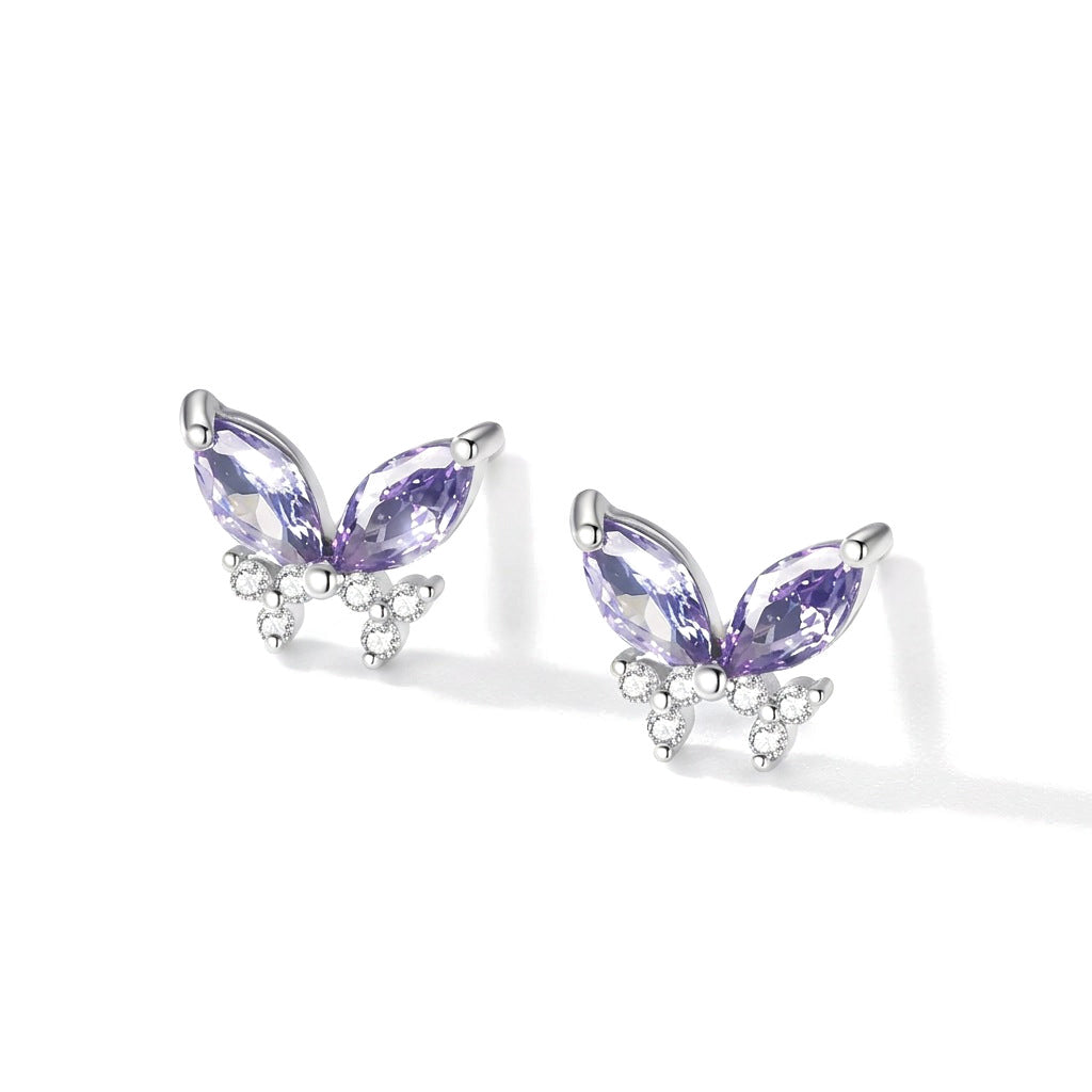Aretes Mariposa en Blanco o Plateado