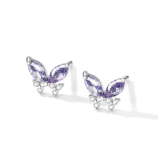 Aretes Mariposa en Blanco o Plateado