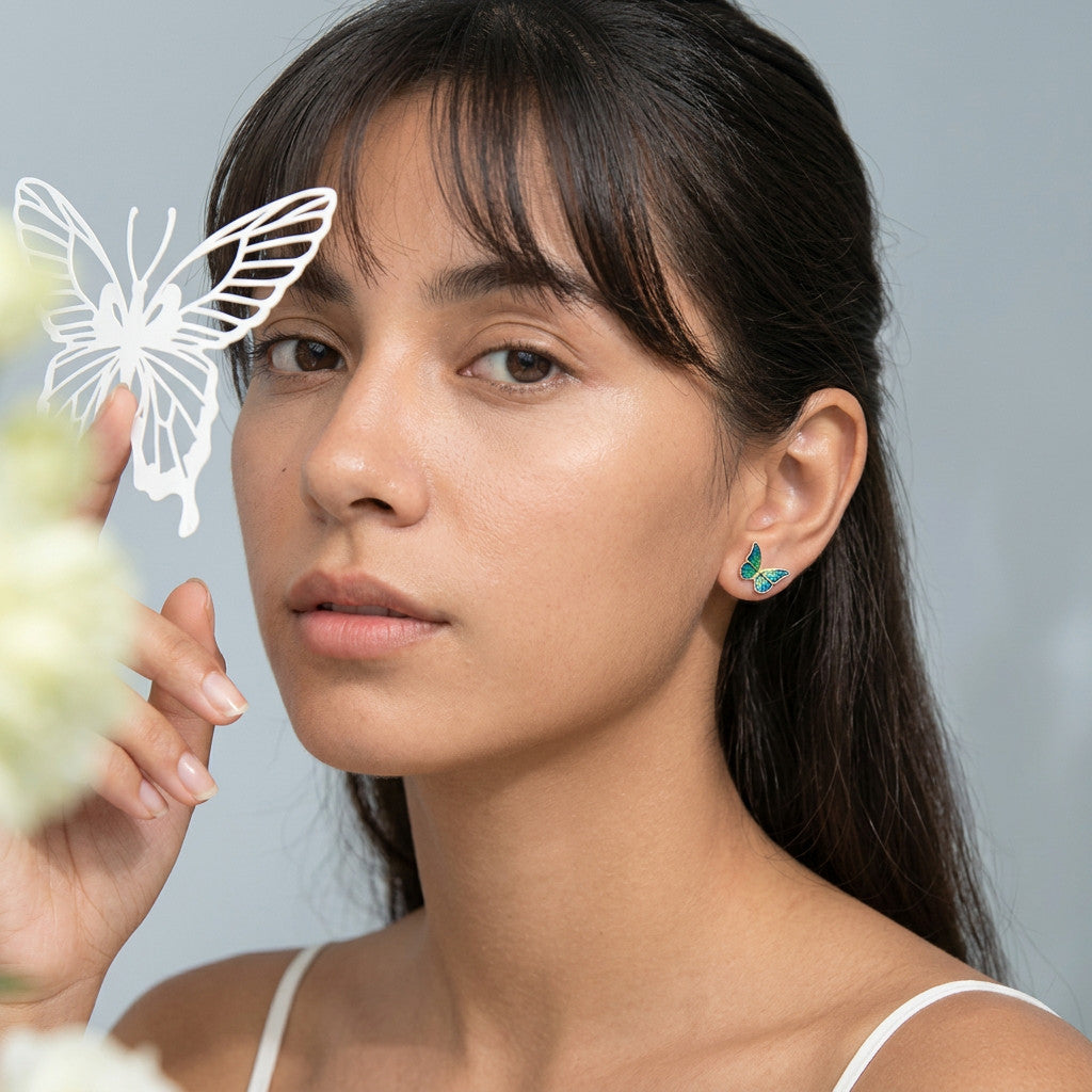 Aretes Mariposa en Tres Estilos