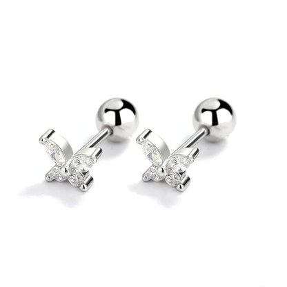 Aretes Mariposa Lisa o con Zirconias