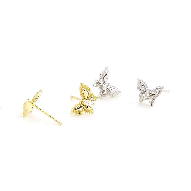 Aretes Mariposa Minimalista con Zirconias