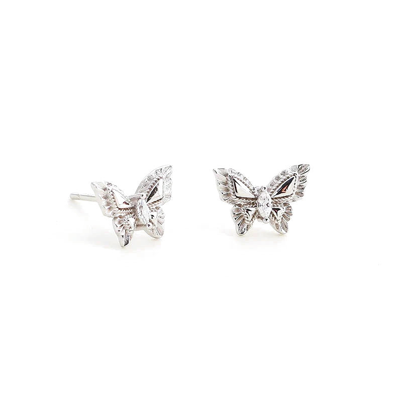 Aretes Mariposa Minimalista con Zirconias