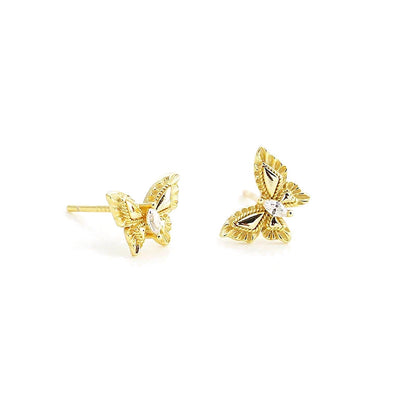 Aretes Mariposa Minimalista con Zirconias