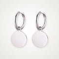 Aretes Medalla plateados