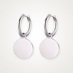 Aretes Medalla plateados