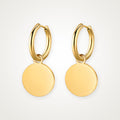 Aretes Medalla dorados
