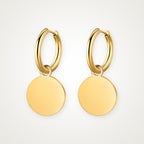 Aretes Medalla dorados