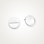 Aretes Medio círculo plateados