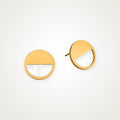 Aretes Medio círculo dorados