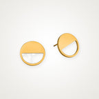 Aretes Medio círculo dorados