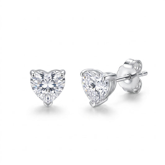 Aretes Mini Corazón Brillante