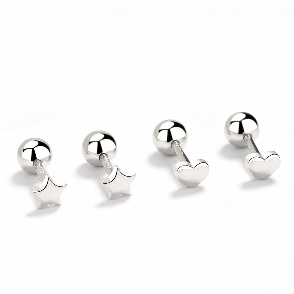 Aretes Mini Corazón o Estrella