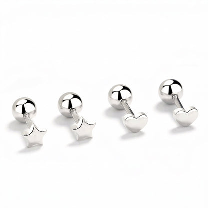 Aretes Mini Corazón o Estrella