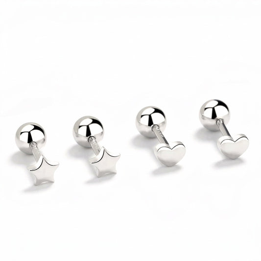 Aretes Mini Corazón o Estrella