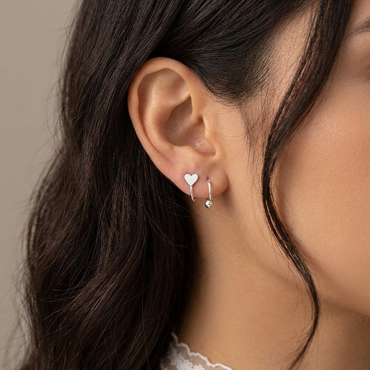 Aretes Mini Estrella y Corazón para Cartílago