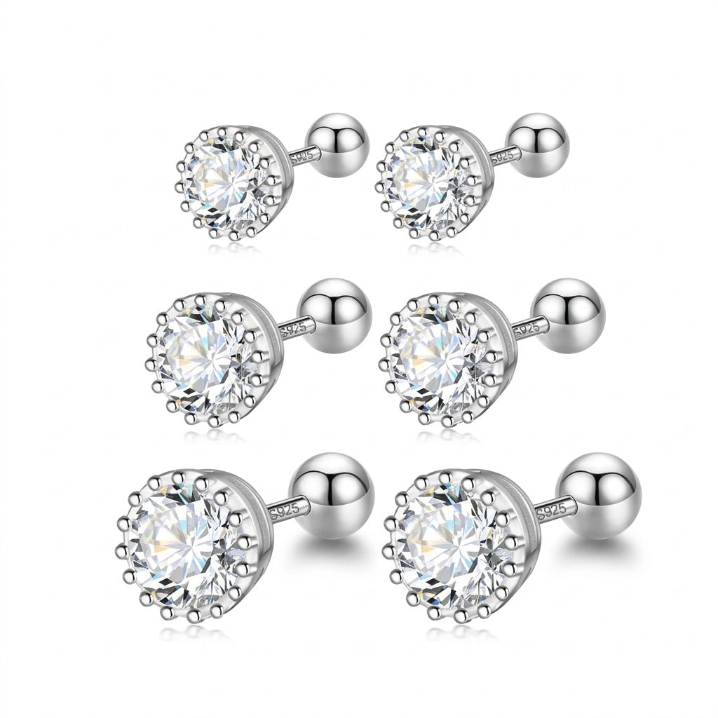 Aretes Minimalistas con Zirconia